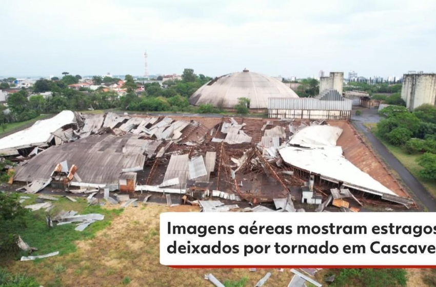  Imagens aéreas mostram estragos deixados por tornado em Cascavel – G1